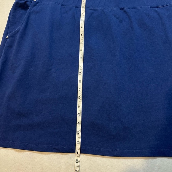 Quacker Factory Skort Women’s 3X Blue Pull On Stretch Skirt Shorts Plus Size - Picture 8 of 15